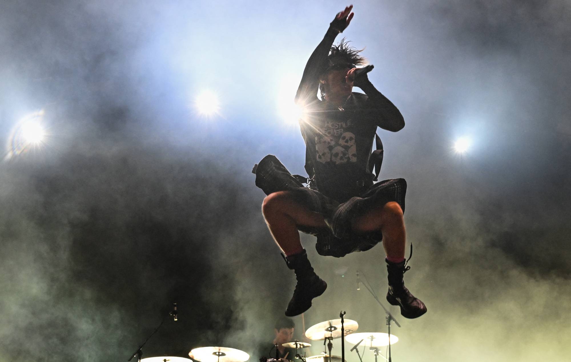 Yungblud performs at the 32nd Vieilles Charrues music festival in Carets-Pluger, western France, July 12, 2024. (Photo by SEBASTIEN SALOM-GOMIS/AFP) (Photo by SEBASTIEN SALOM-GOMIS/AFP via Getty Images)