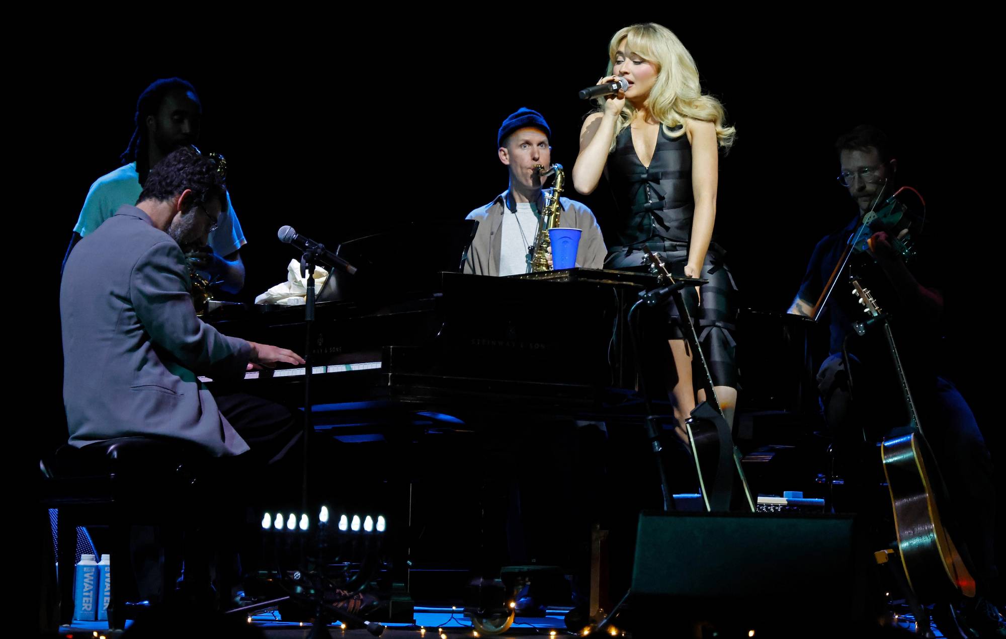 Sabrina Carpenter performs with Bleachers during the 10th Annual Ally Coalition Talent Show on December 17, 2024 in New York City. (Photo by Taylor Hill/Getty Images for The Ally Coalition)