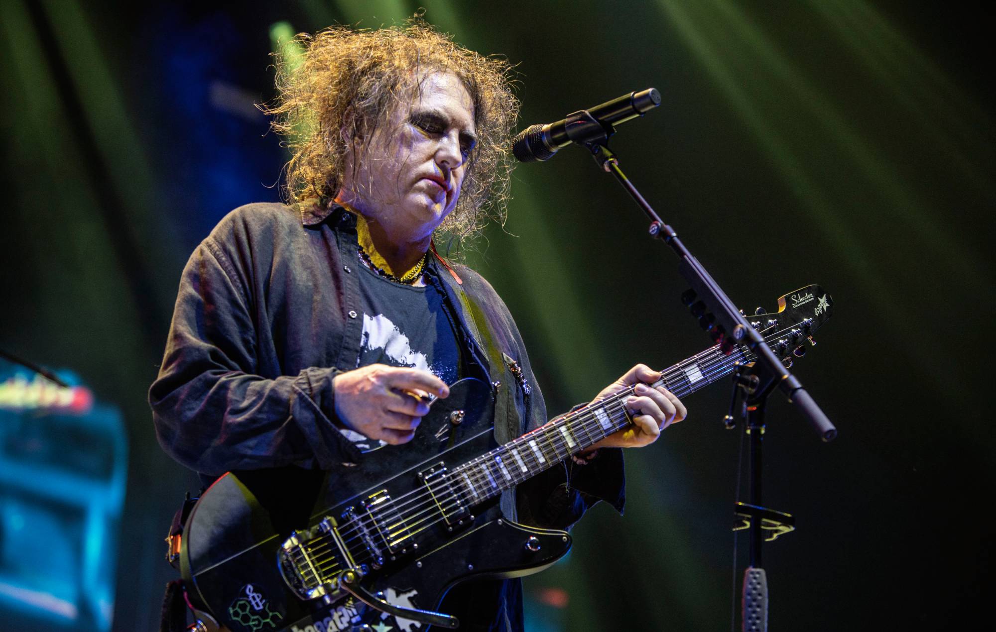 Robert Smith of The Cure performs at the North Island Credit Union Amphitheater on May 20, 2023 in Chula Vista, California. (Photo by Harmony Gerber/Getty Images)