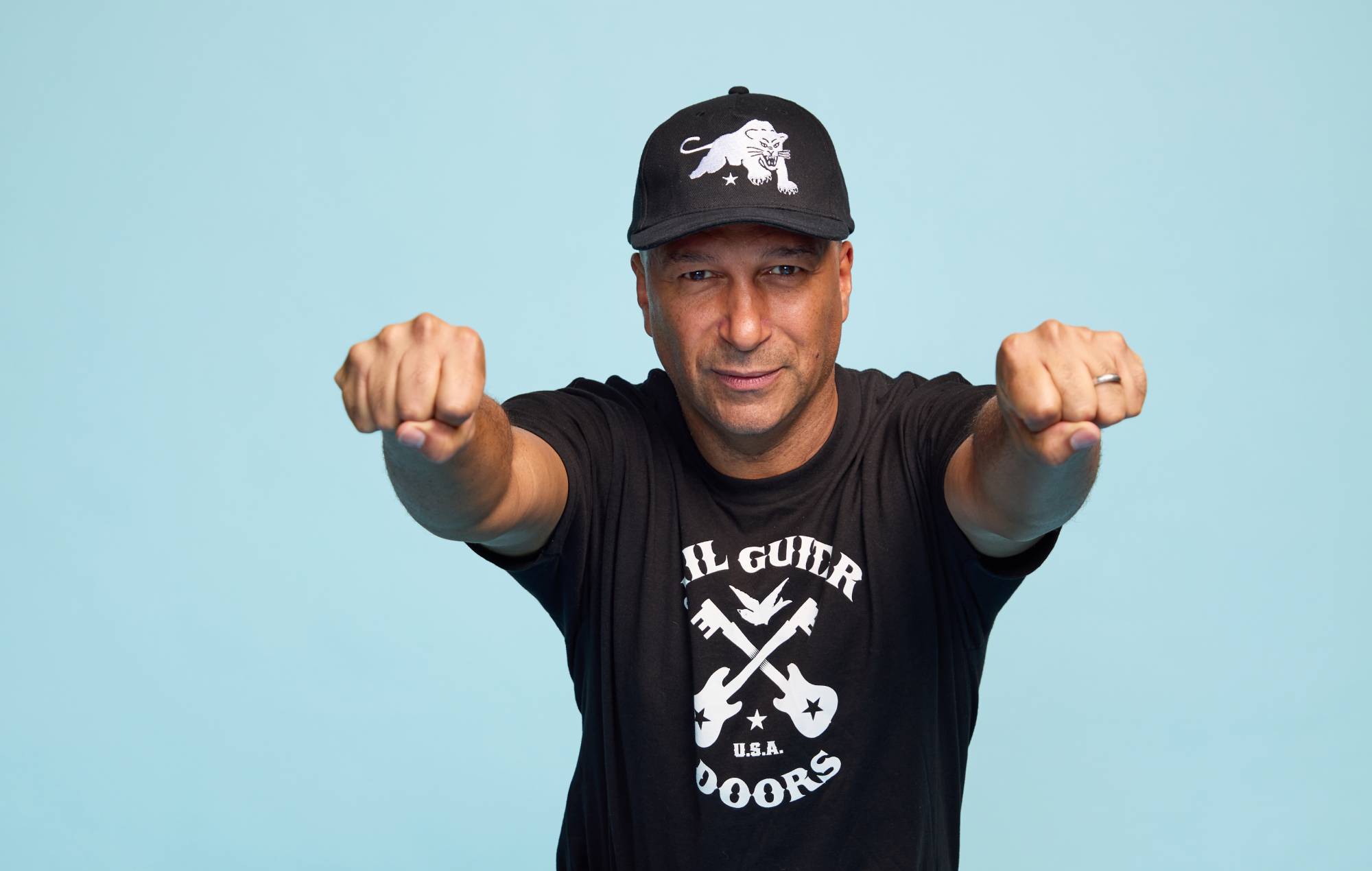 Tom Morello poses for a portrait at the 2024 Rock and Roll Hall of Fame induction ceremony. (Photo by Sara Jay/Getty Images for the Rock and Roll Hall of Fame)