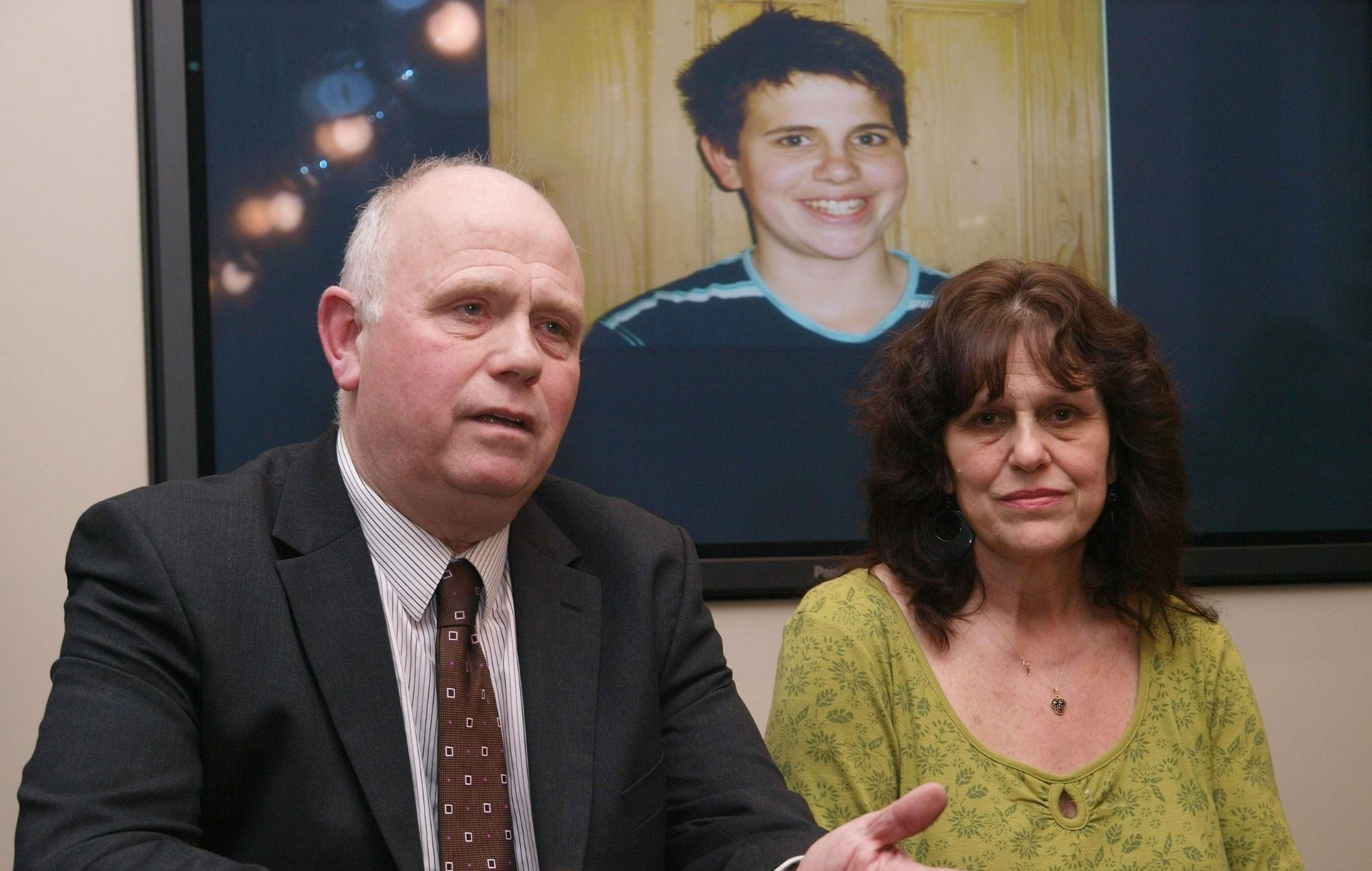 Barry and Margaret Mizen at a press conference in 2009.