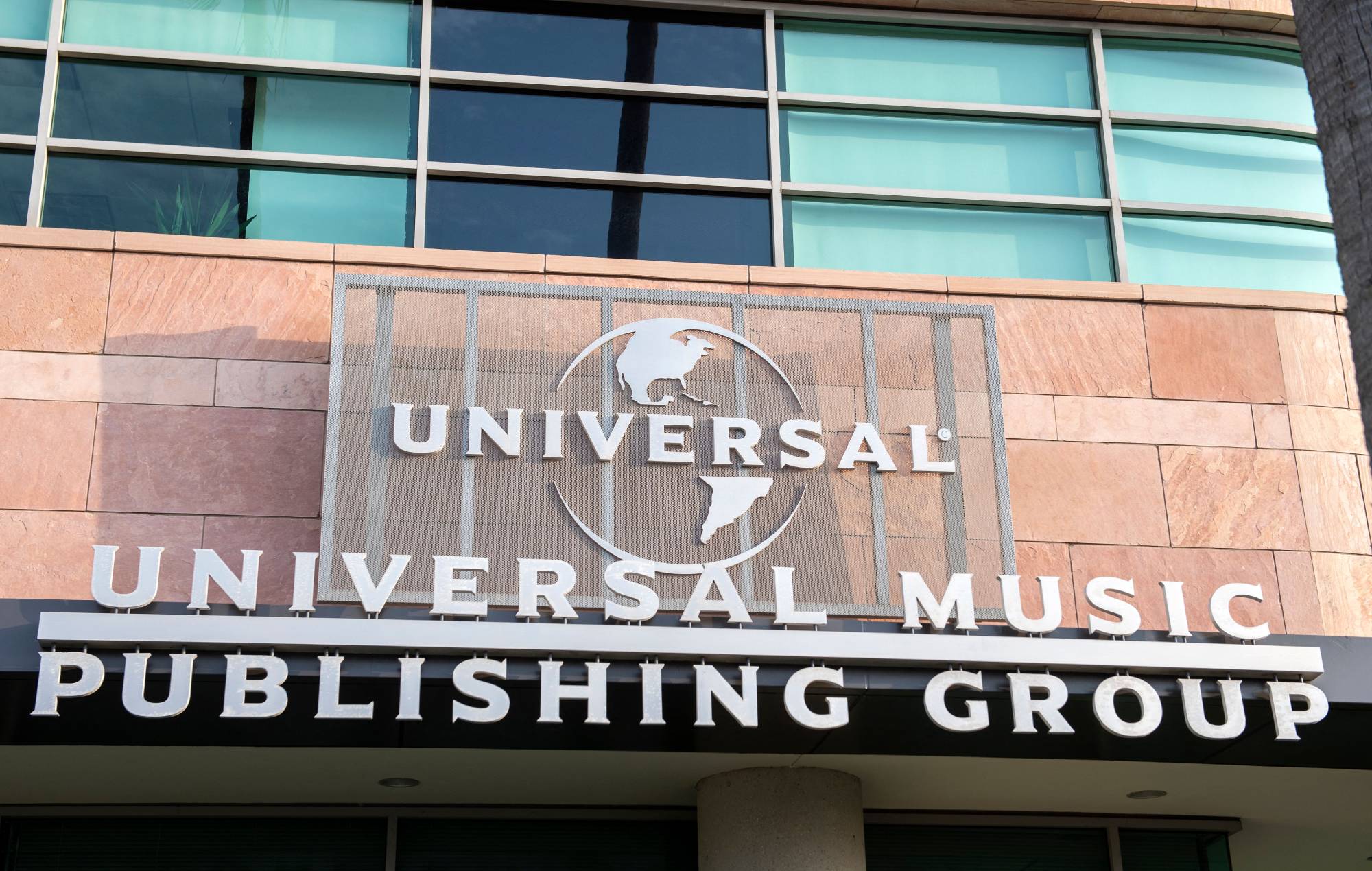 A view of the Universal Music Group (UMG) headquarters is viewed on February 9, 2021 in Santa Monica, California. (Photo by Valerie Macon/AFP) (Photo by Valerie Macon/AFP via Getty Images)