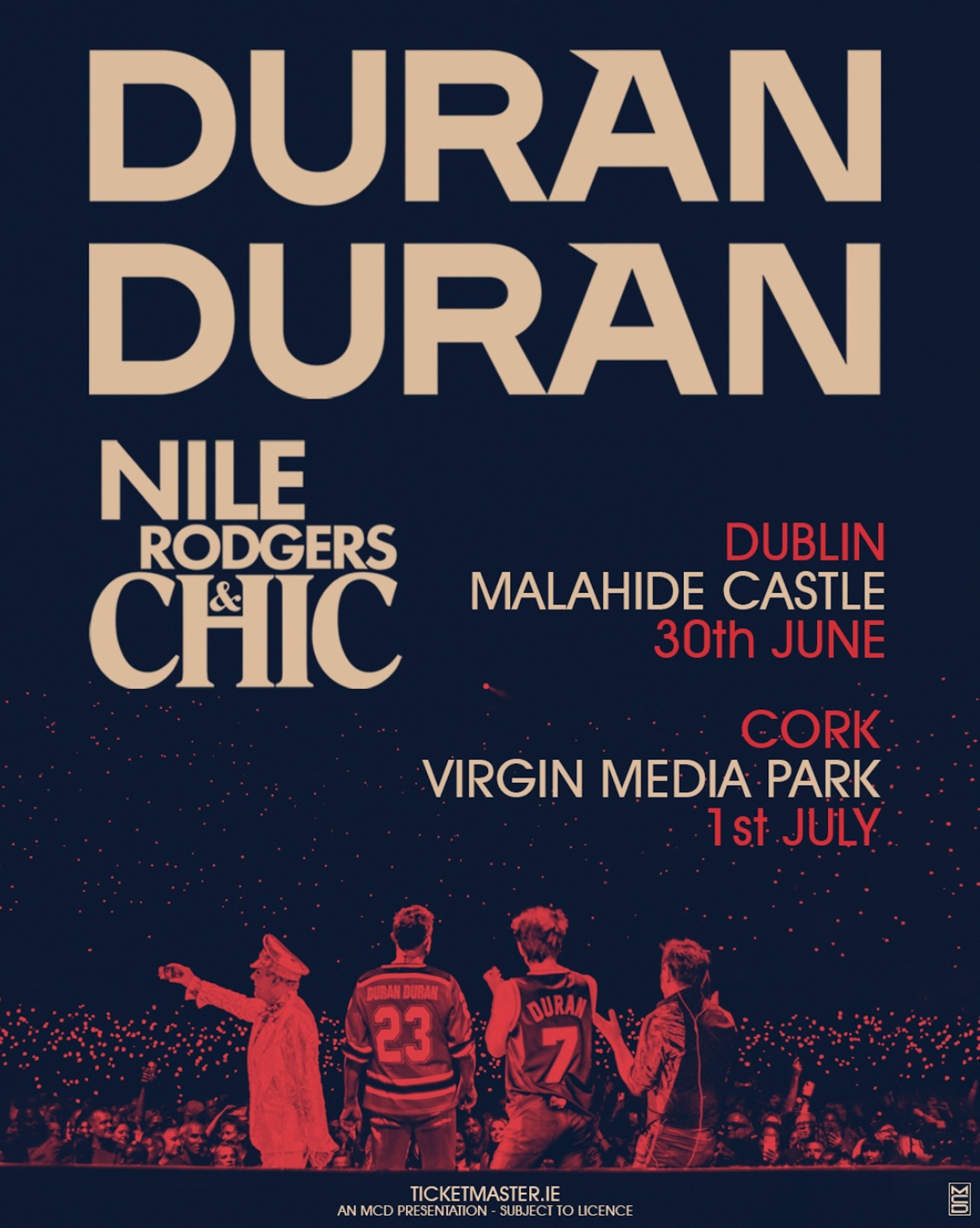 Duran Duran Ireland 2025 Tour Poster