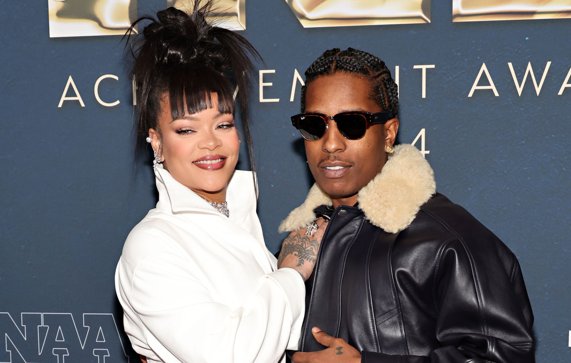 Rihanna and A$AP Rocky in December 2024