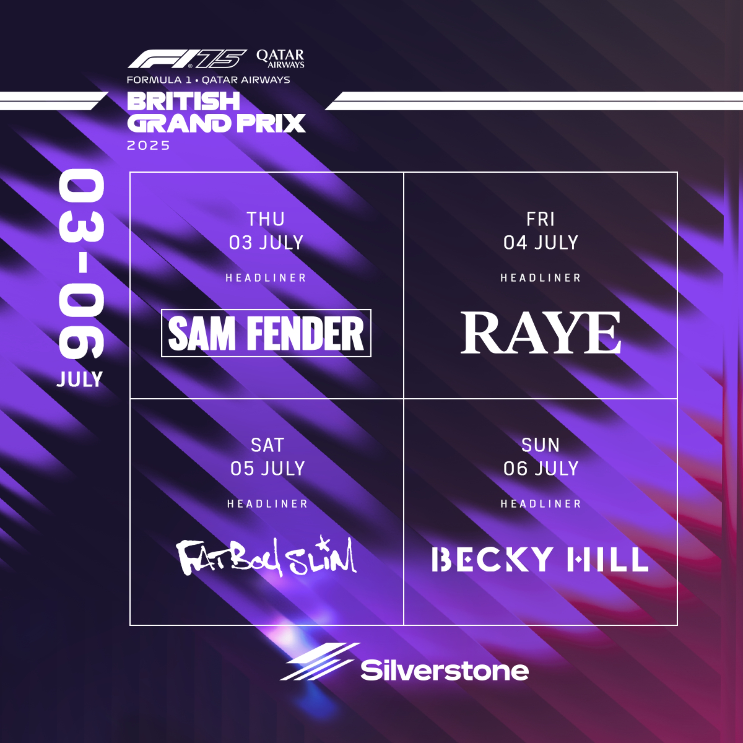 F1 British Grand Prix Poster