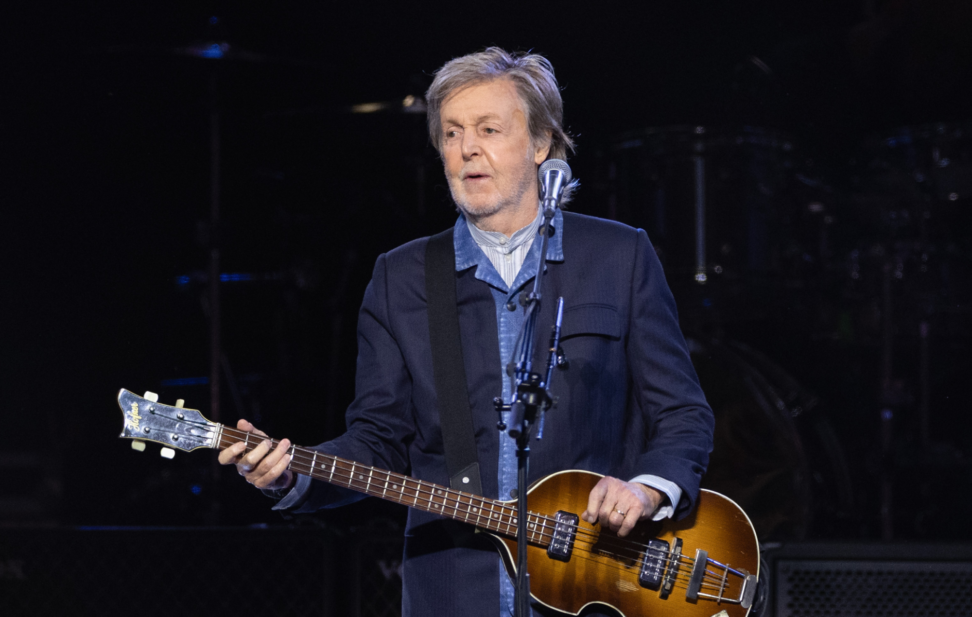 Paul McCartney performs live on stage